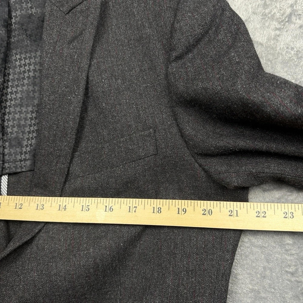 John Varvatos USA Blazer Jacket Men's Size 42R Wool Blend Dark Gray
